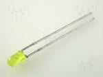 Светодиод 3mm жълт 12V L-934YD-12V LED; 3mm; жълт; 8-15mcd; 60°; Чело: изпъкнал; Растер:2,54mm